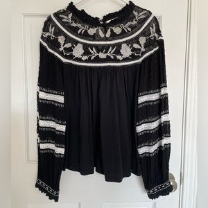 Black and White Blouse